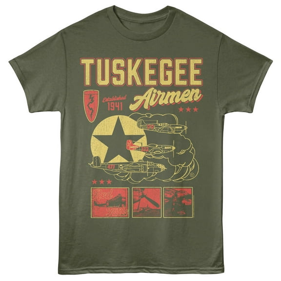 Tuskegee Airmen Since 1941 Men's T Shirt (MilitaryGreen, AdultS)