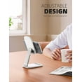 thumbnail image 3 of Lamicall Foldable Phone Stand for Desk - Height Adjustable Cell Phone Holder - Portable Cellphone Cradle Desktop - DP13 White, 3 of 8
