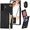 Black, variant on Crossbody Zipper Wallet Case for iPhone 16 6.1" with Card Holder, Lanyard Purse Cover [Removable Shoulder Strap] with Kickstand Function for Apple iPhone 16 Zip-Red