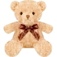 thumbnail image 1 of PELUCHERIA - Oso de Peluche Floral con Moñito, 23 cm, Suave, Decorativo, 1 of 1
