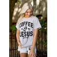 thumbnail image 4 of Coffee & Jesus Christ Religious Faith Women's Graphic T Shirt Tees Brisco Brands M, 4 of 6