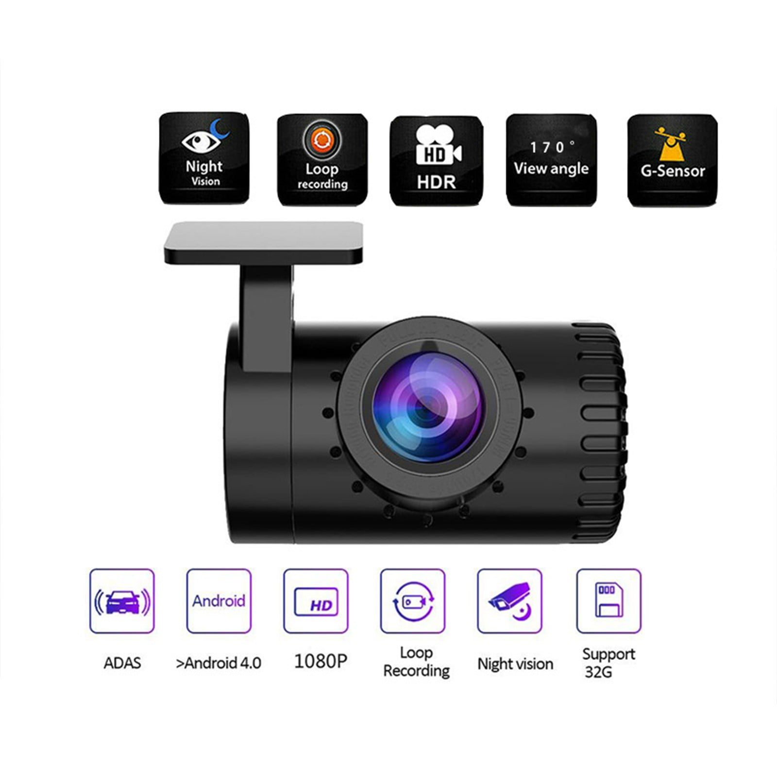 Caméra De Tableau De Bord Voiture 1080p Full HD - Enregistreur Vidéo Avec écran LCD 3" Et Grand Angle