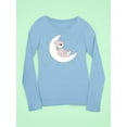 thumbnail image 3 of Cute Teddy Bear On The Moon Long Sleeve Toddler -Image by Shutterstock,  5 Toddler, 3 of 4