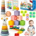 thumbnail image 1 of Juguete para bebés Somastung, 6 en 1, de 6 a 18 meses, con bloques apilables y anillos, 1 of 8