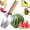 1, variant on Triangle Watermelon Cutter, Stainless Steel with Wooden Handle -Melon Slicer, Fruit Cutter for Kitchen Gadgets, Stainless Steel Watermelon Slicer Tool for Home Kitchen Camping Picnic