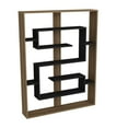 thumbnail image 6 of Esteban Geometric Open Shelves Bookcase, Walnut & Black, 6 of 7
