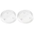 thumbnail image 1 of AMERTEER 2pcs Clear Glass Candle Plates Round Clear Pillar Candle Plates for Wedding, 1 of 6
