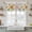 White, variant on Vintage Daisy Floral Kitchen Curtains 45 Inch Length, Spring Flowers Botanical Leaves Rustic Tiers Curtains for Bathroom Bedroom Cafe, Light Filtering Small Window Treatment Drapes 2 Panels 42"Wx45"L