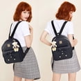 thumbnail image 2 of K.E.J. Mini mochila de cuero Bowknot, 3 piezas, lindo bolso pequeño para mujer y mujer, 2 of 5