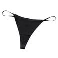 thumbnail image 4 of Blmnix Underwear Womens Cheeky G String Thongs Seamless Underwear Sexy Panties G String Black Womens Cotton Underwear,M, 4 of 5