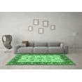 thumbnail image 3 of Ahgly Company Indoor Round Persian Emerald Green Traditional Area Rugs, 4' Round, 3 of 4
