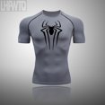 thumbnail image 1 of Camiseta de compresión para hombre, camiseta de manga corta de secado rápido, para Fitness, gimnasio, superhéroe, deporte, correr, Rashgard, nueva, 1 of 4