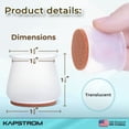thumbnail image 2 of 32 Pcs Chair Leg Floor Protectors (Translucent White Silicone), for Hardwood Floors by KapStrom, 2 of 9