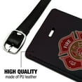 thumbnail image 3 of Graphics and More Firefighter Fire Rescue Maltese Cross Rectangle Leather Luggage Card Suitcase Carry-On ID Tag, 3 of 5