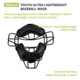 thumbnail image 4 of Champion Sports Lightweight Youth Catchers Mask - Full Face Protection - Comfortable Fit - Metal Frame - Helmet Harness - Ideal Catchers Mask for Young Catchers, Black, 4 of 6