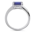 thumbnail image 4 of 2.50 Carat Emerald Cut Blue Sapphire Gemstone Elegant Engagement Ring for Ladies Solid 18K White Gold Size 5 by Diamond-Capitals, 4 of 8