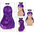 thumbnail image 2 of GFDYREE 3 Pcs Pack de Durags Soyeux pour Hommes Vagues, Satin Doo Rag, Récompense 1 Casquette Vague, 2 of 6
