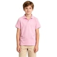 thumbnail image 2 of Aideaone Boys Polo Shirt Solid Color V-Neck Casual Short Sleeve Shirts for Boys Size 7-14T, 2 of 7