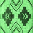 thumbnail image 1 of Ahgly Company Indoor Square Southwestern Emerald Green Country Area Rugs, 5' Square, 1 of 4