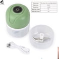 thumbnail image 7 of PULLIMORE Electric Garlic Chopper Mini Wireless Food Processor Portable Kitchen Onion Vegetable Crushed Chopper USB Charging 100ml+250ml (Green), 7 of 7