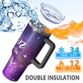 thumbnail image 5 of Galaxy 40oz Tumbler with Handle and Straw, Large Capacity Travel Cup for Hot & Cold Drinks, Double Walled Vacuum Insulated Cup,Birthday Thanksgiving Christmas Gifts for Women Girls, Starry, 5 of 6