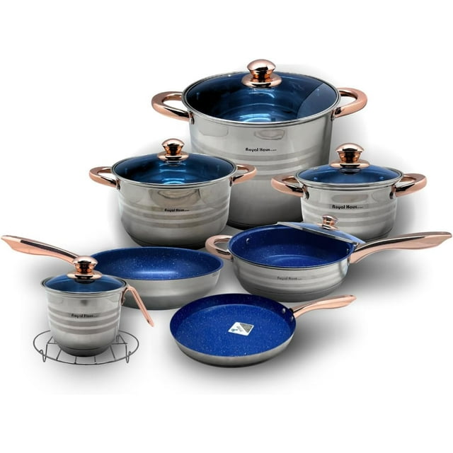 Batería De Cocina Anabella Royal Haus Acero Inoxidable 13 Pz.