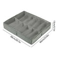 thumbnail image 3 of Dadiaei Under Bed Shoe Organizer with Clear Lid Low Profile Storage for 12 Pairs Foldable Fabric Box Space Saving Closet Solution, 3 of 6