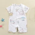 thumbnail image 4 of Zwiiyzr Baby Boy Girl Soft Romper Jumpsuits Summer Short Sleeve Breathable Newborn Clothes Unisex 3-12 Months White, 4 of 4