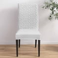 thumbnail image 5 of Chair Covers for Dining Room Set of 4,Christmas Winter Snowflakes Stretch Seat Protector Removable Washable Chairs Slipcovers for Kitchen Banquet Wedding Hotel,Gold and White, 5 of 6