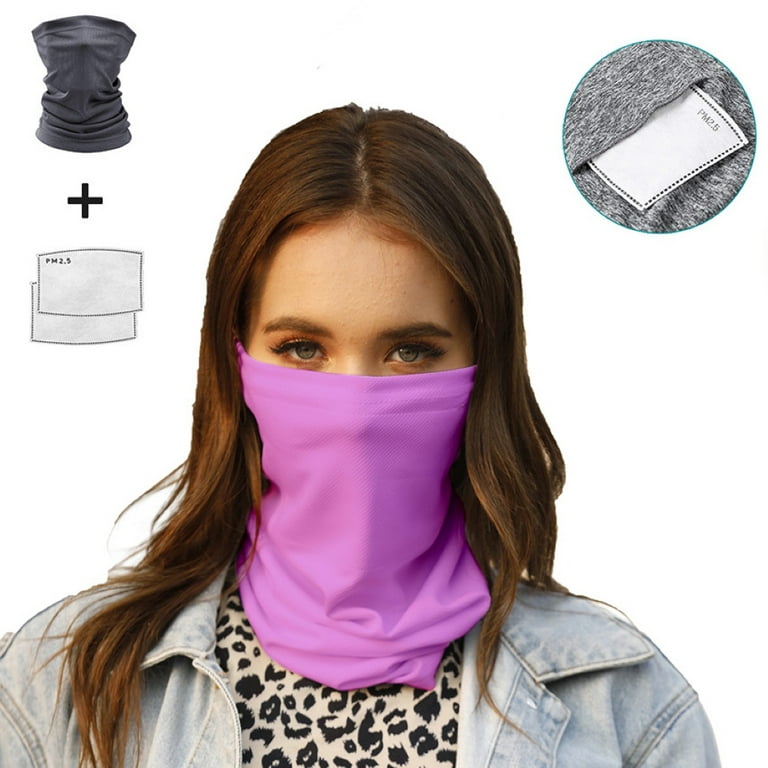 Women/Men Neck Gaiter Mask, Soft Breathable Cotton UV Protection