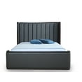 thumbnail image 4 of Manhattan Comfort Kingdom Faux Leather Queen Size Bed Frame in Gray, 4 of 6
