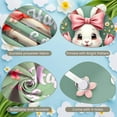 thumbnail image 4 of Bunny Theme Easter Banner Colorful Bows Bunny Backdrop Polka Dot Pattern Cute Design Happy Easter Background for Easter Party Spring Celebration Photo Backdrop, 4 of 9