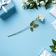 thumbnail image 3 of 10 flores artificiales de un solo tallo: rosas artificiales realistas con tallos - Flores falsas para ramos de boda, decoración del hogar y fiestas, 3 of 5