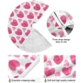 thumbnail image 2 of FMSHPON Valentine's Day Love Heart Pink Xmas Christmas Tree Skirt Stand Mat for Holiday Party Decoration Indoor Outdoor 36 inches, 2 of 6