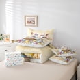 thumbnail image 5 of Feelyou Cute White Bunnies Bedding Comforter Set 7pcs for Teen, Kawaii Easter Egg Queen Bedding Sets, Happy Spring Festival Reversible Queen Sheet Sets, Lightweight Room Decor, 5 of 7