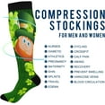 thumbnail image 4 of Coolnut 1 Pack St. Patrick's Day Clover Compression Socks for Women Men, Knee High Stockings for Athletic Sports,Running,Travel, 4 of 7