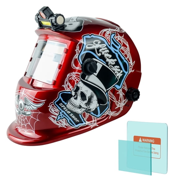 Solar Powered Auto Darkening Welding Helmet with True Color, 2 Arc Sensors