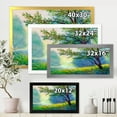 thumbnail image 4 of Designart 'Summer Forest With Waterfall and River ' Traditional Framed Art Print, 4 of 4