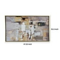 thumbnail image 5 of Benjara 36 x 47 Inch Modern Wall Art, Home Decor Canvas Oil Painting, Gold White, 5 of 5