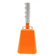 9.6 inch Tennessee Orange Bell White Handle Cowbell with Stick Grip Handle Used for Cheering at Sporting Events - Cow Bell by Stewart Trading