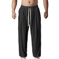 thumbnail image 6 of LpwkSSA Men's Ankle Pants Elastic Waistband Drawstring Comfortable Breathable Casual Sports Fitness Leisure Outdoor Suitable for All Seasons Activewear Black XXXL, 6 of 8