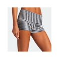 thumbnail image 2 of Women’s High Stretch Black & White Track Shorts - Low Waist Casual Summer Lounge Shorts for Yoga & Everyday Wear, 2 of 6