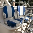 thumbnail image 6 of Leader Accessories Low Back Fold-Down Fishing Boat Seats,Set of 2，White/Blue, 6 of 7