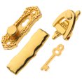 thumbnail image 1 of 1 Set Miniature Door Lock and Key Doorplate Door Knocker Set Tiny House Decoration, 1 of 8