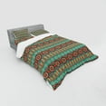 thumbnail image 3 of Ambesonne Colorful Bedding Set 3 Pcs, Sign Motif, Twin, Coral Teal and Brown, 3 of 3