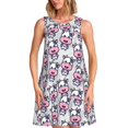 thumbnail image 1 of Fotbe Baby Cow Vestido de Verano sin Mangas para Mujer – Vestido Midi Línea A, Estilo Camiseta Floral, Vestido Playero Casual y Fluido, 1 of 7