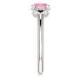 thumbnail image 4 of 14K White Pink Tourmaline Youth Heart Ring in 14k White Gold, 4 of 7