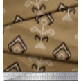 thumbnail image 3 of Soimoi Brown Poly Georgette Fabric Ethnic Ikat Print Fabric by the Yard 42 Inch Wide, 3 of 3