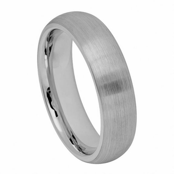6mm Brushed Domed Classic Style Wedding Band Ring For Men Or Ladies