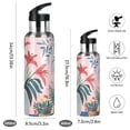 thumbnail image 2 of Yayeee 33oz Insulated Water Bottle Double Wall Stainless Steel with Flip Straw Lid, Flowers and Leaves, 2 of 7